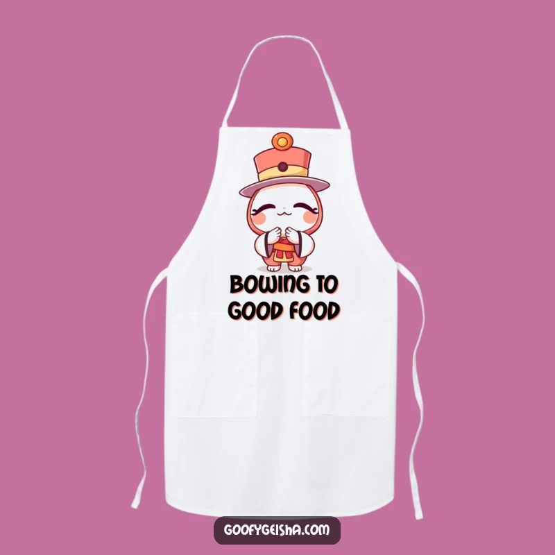 Funny Daruma Hat Apron Bowing Character Kitchen Gift