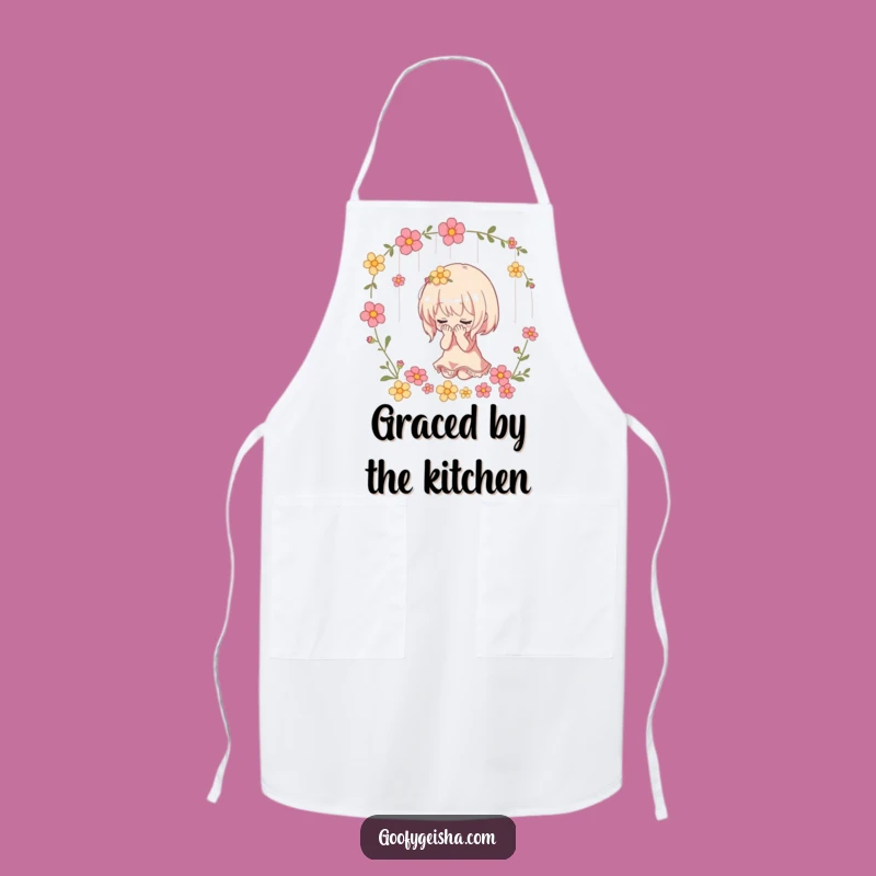 Funny Bowing Character Apron: Dramatic Chef's Style, Practical Funny Gift