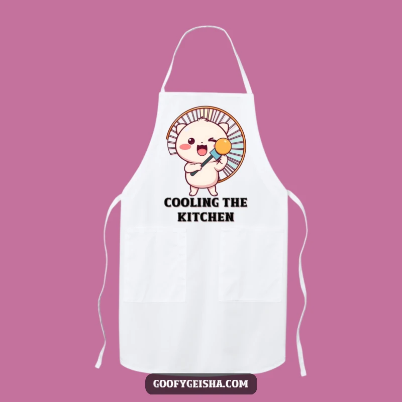 Funny Kawaii Giant Fan Apron: Cool Kitchen Style, Perfect Gift