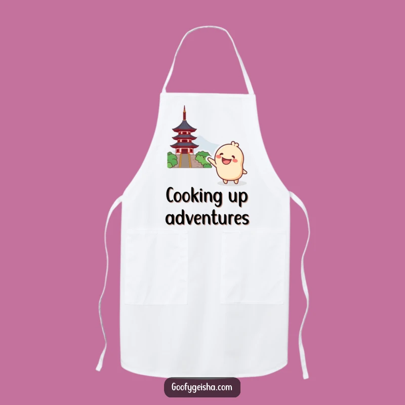 Funny Kawaii Pagoda Apron: Cook Up Laughs in the Kitchen