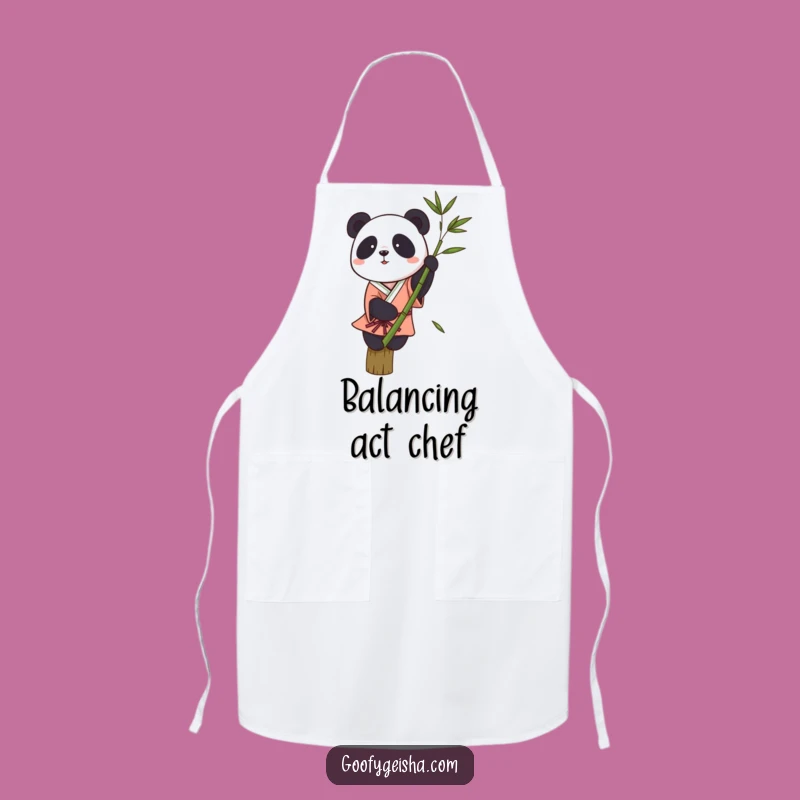 Funny Panda Kimono Apron - Wobbly Bamboo Cooking Fun Gift