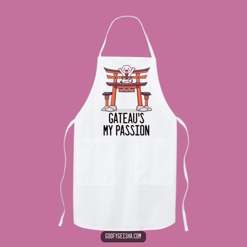 Funny Torii Gate Leap Apron: Joyful Cook's Spirit, Practical Funny Gift