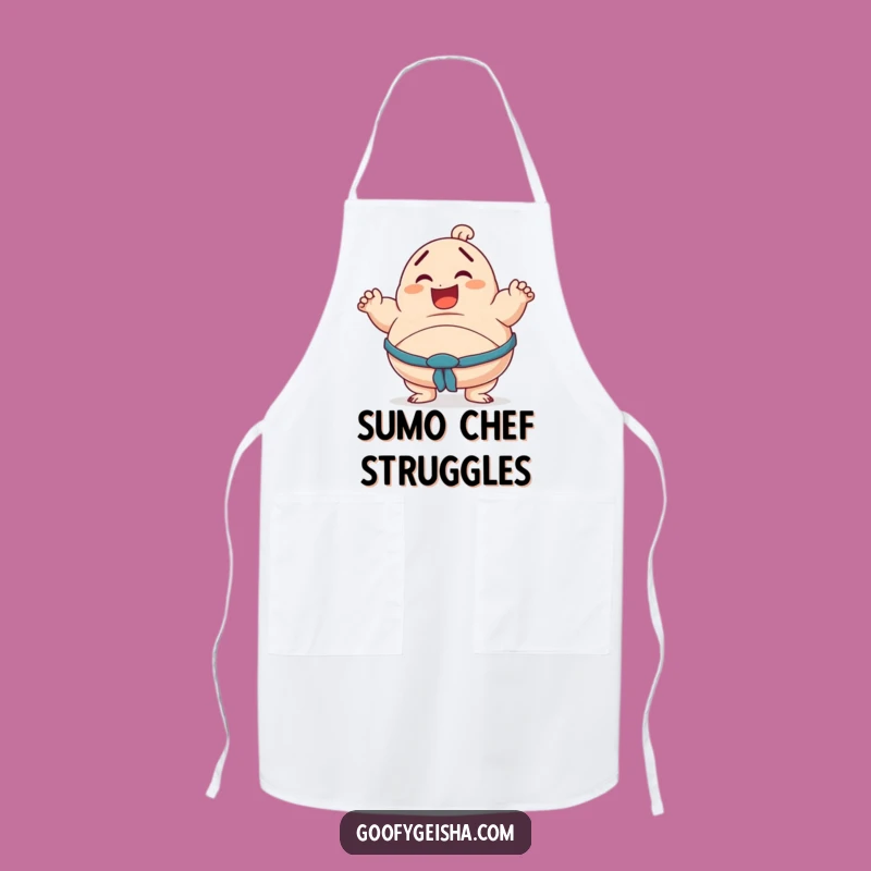 Funny Sumo Apron: Playful Pose Wear, Perfect Funny Gift for Chefs