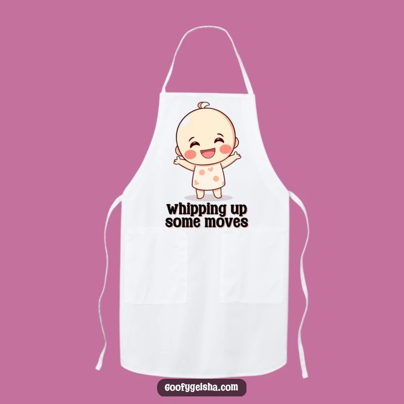 Funny Kokeshi Doll Dance Apron: Cook Up Some Laughs in Style