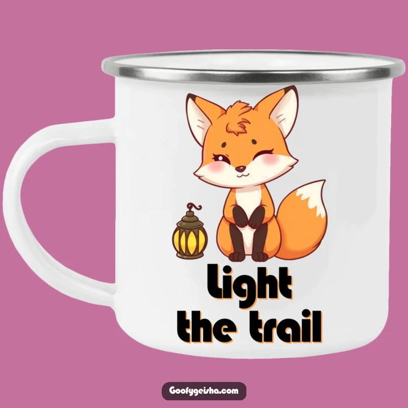 Funny Fox Lantern Camping Mug: Adventure Fuelled by Cunning!