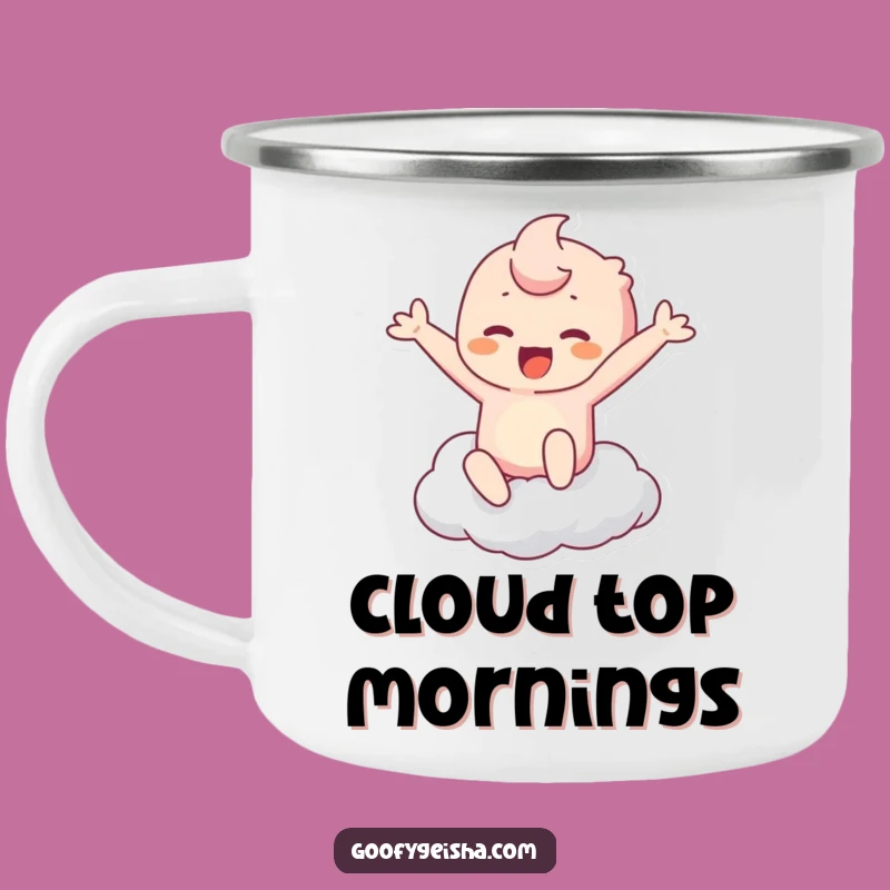 Funny Kawaii Cloud Campfire Mug: Hilarious Joyful Adventures