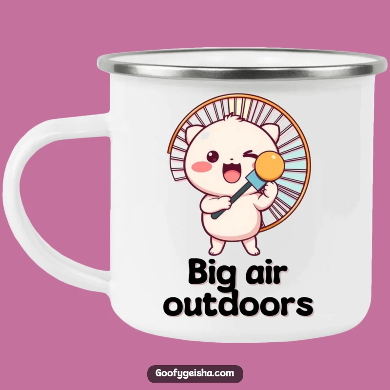 Funny Kawaii Giant Fan Camping Mug: Cool Outdoors, Perfect Gift