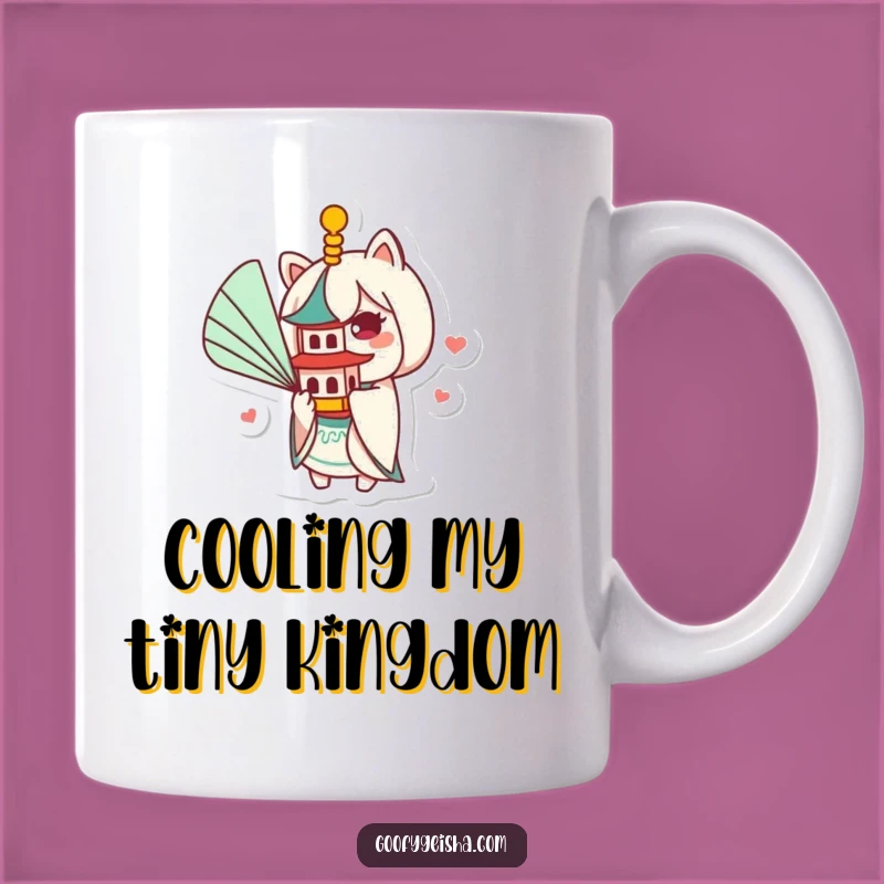 Funny Kawaii Fan Pagoda Mug: A Hilarious Gift for Oriental Art Lovers