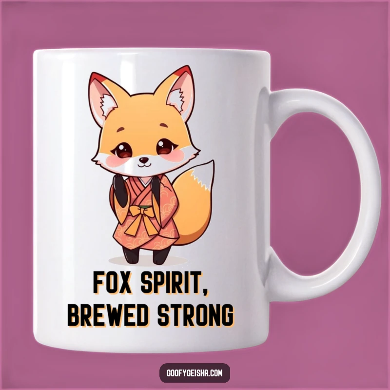 Funny Fox Kimono Mug: A Playful Bow for Your Morning Ritual