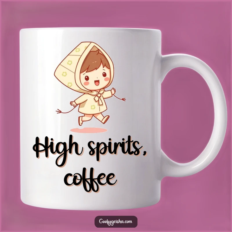 Funny Skipping Kite Mug: Happy Character Fun, Perfect Funny Gift for Joyful Mornings