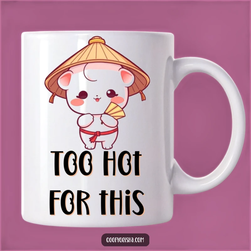 Funny Japanese Hat Kawaii Fan Mug - Adorable Character Cool Gift Idea