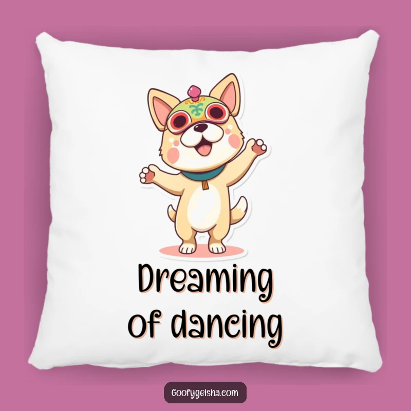 Funny Dog Festival Mask Pillow: Comfy Cuddles with a Hilarious Beat
