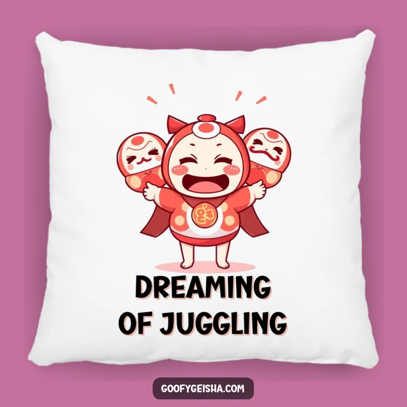 Funny Kawaii Bewildered Pillow: Cozy & Hilarious Juggling Decor
