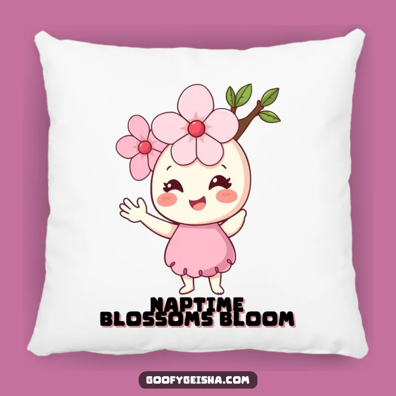 Funny Cherry Blossom Pillow: Comfort and Cheer for Your Couch