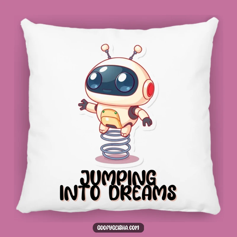 Funny Robot Pillow: Bouncy Spring Fun, Hilarious Home Decor Gift