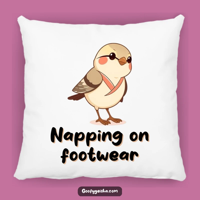 Funny Sparrow Kimono Pillow - Cozy Geta Sandal Accent Cushion Gift