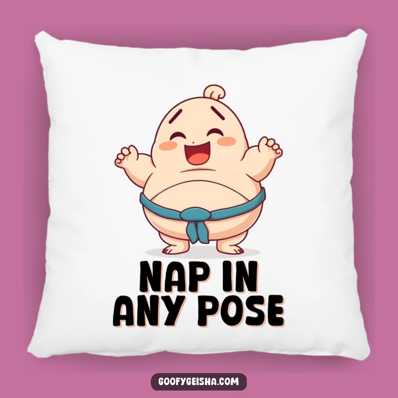 Funny Sumo Pillow: Comfy Wobble Accent, Great Funny Gift for Laughs