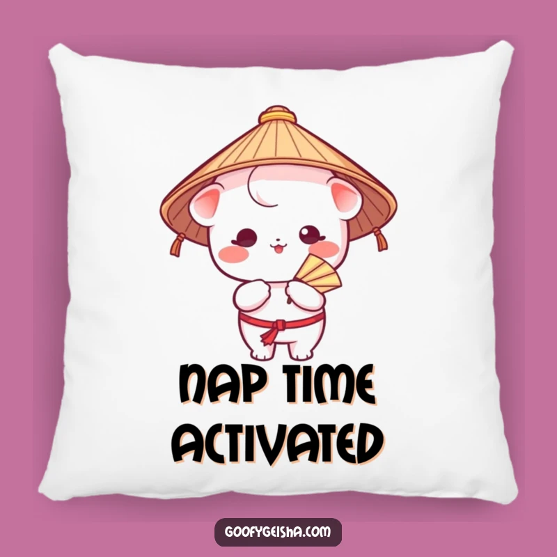 Funny Kawaii Pillow - Cute Japanese Hat Character Fanning Comfort Gift