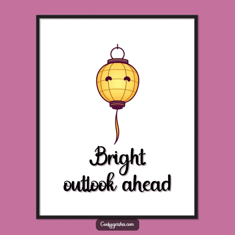 Funny Paper Lantern Digital Art: Uplifting Decor, Floating Character - Instant Gift!