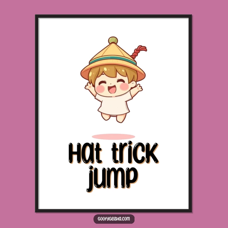Funny Joyful Jump Digital Art - Instant Festive Decor
