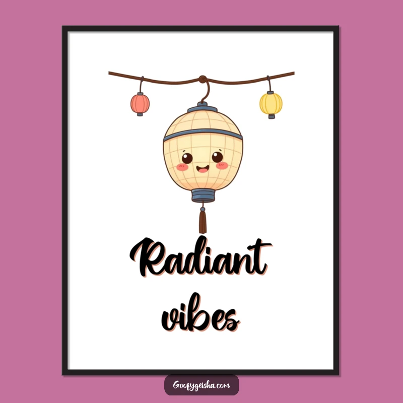 Funny Bobbing Lantern Digital Art: Cute Character, Perfect Cheerful Gift!