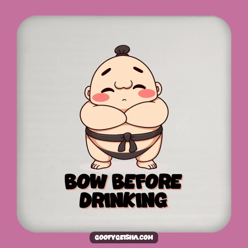 Funny Sumo Coaster Set: Bowing Character Protection, Chic Funny Gift