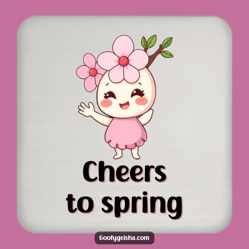 Funny Cherry Blossom Coasters: Cheerful Protection for Your Table