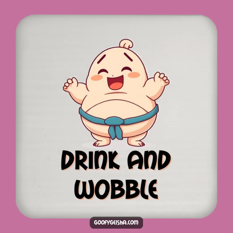 Funny Sumo Coaster: Protect Surfaces, Unique Funny Gift for Sports Fans