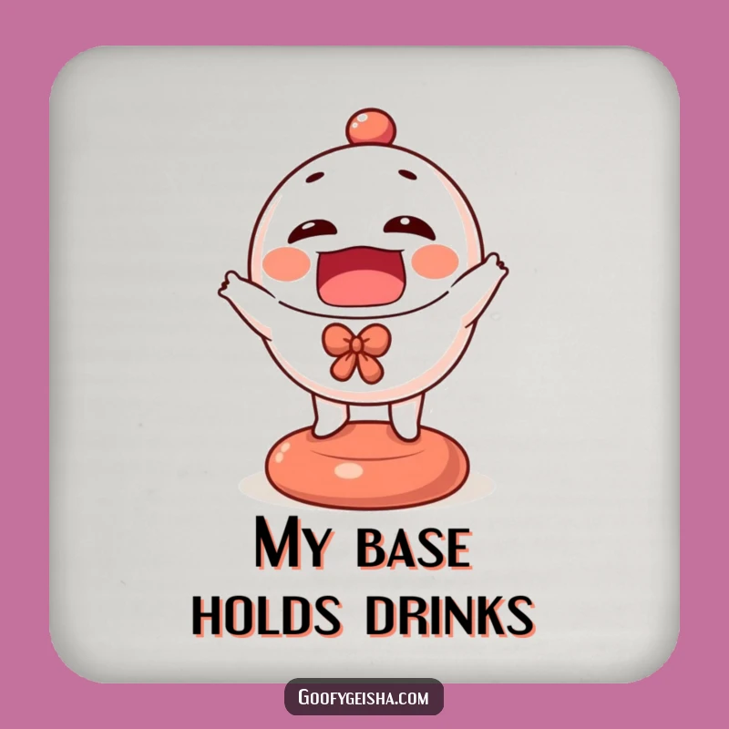 Funny Daruma Doll Coaster Set: Bouncing Character Protection, Chic Funny Gift for Tables