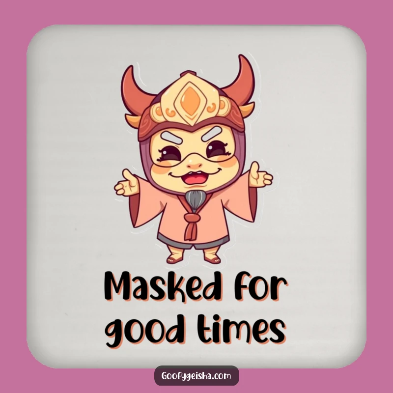 Funny Masked Character Coasters: Protect Surfaces with Playful Style