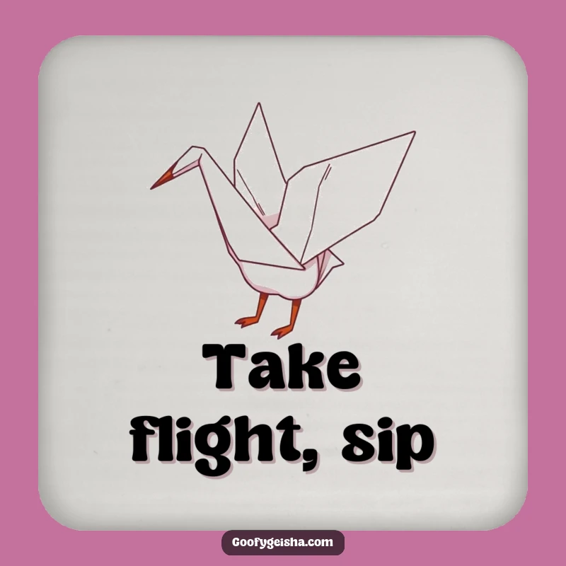 Funny Origami Crane Coaster - Artistic Touch for Your Drinks