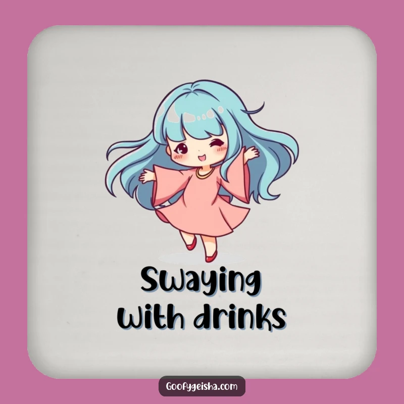 Funny Kawaii Dance Coaster Set: Protect Surfaces with Graceful Humor