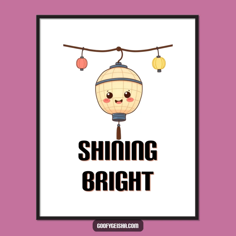 Funny Bobbing Lantern Poster: Cute Character Art, Perfect Cheerful Gift!
