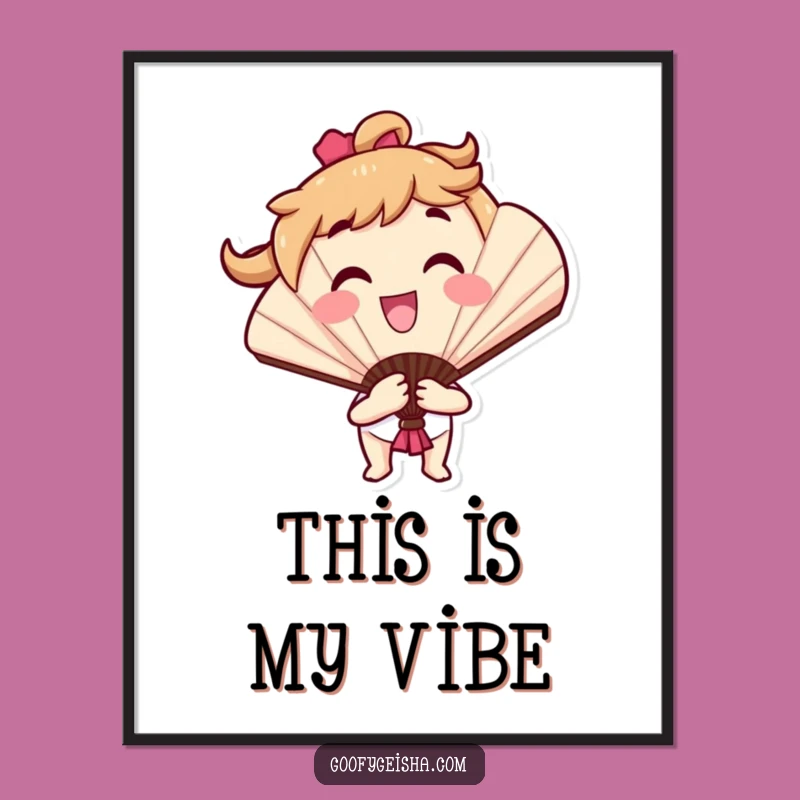 Funny Fan Character Poster: Brighten Your Space with Cheerful Art