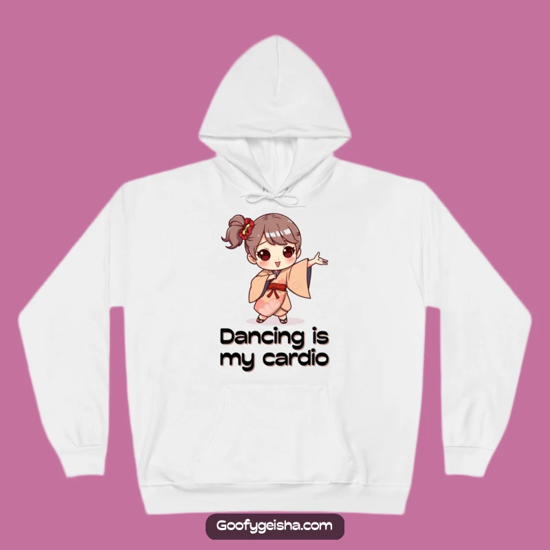 Funny Kimono Dance Hoodie Whimsical Goofy Character Warm Gift
