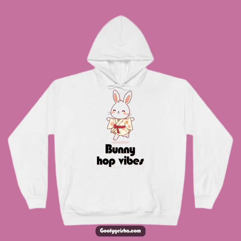 Funny Bunny Kimono Hoodie: Cozy Skipping Comfort, Awesome Humorous Gift