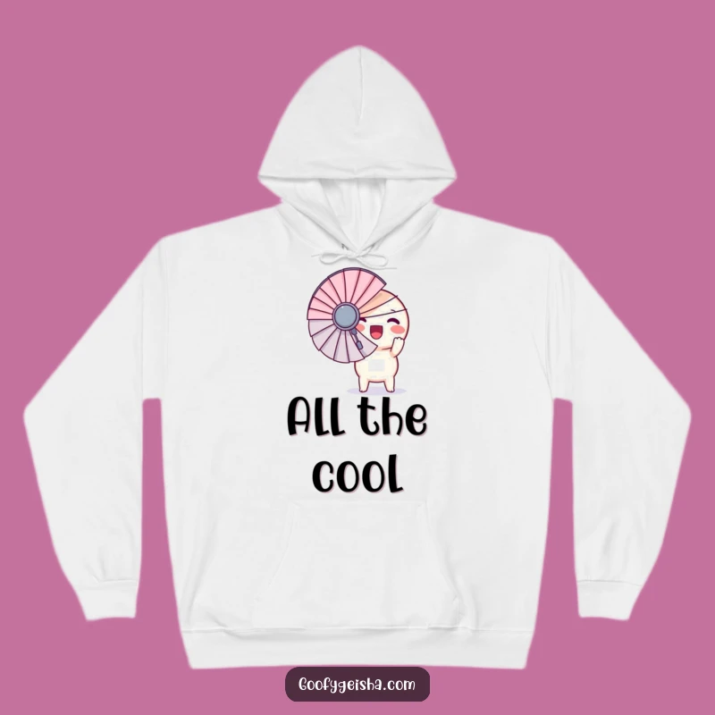 Funny Kawaii Hoodie - Cozy Round Character Giant Fan Comfort Gift