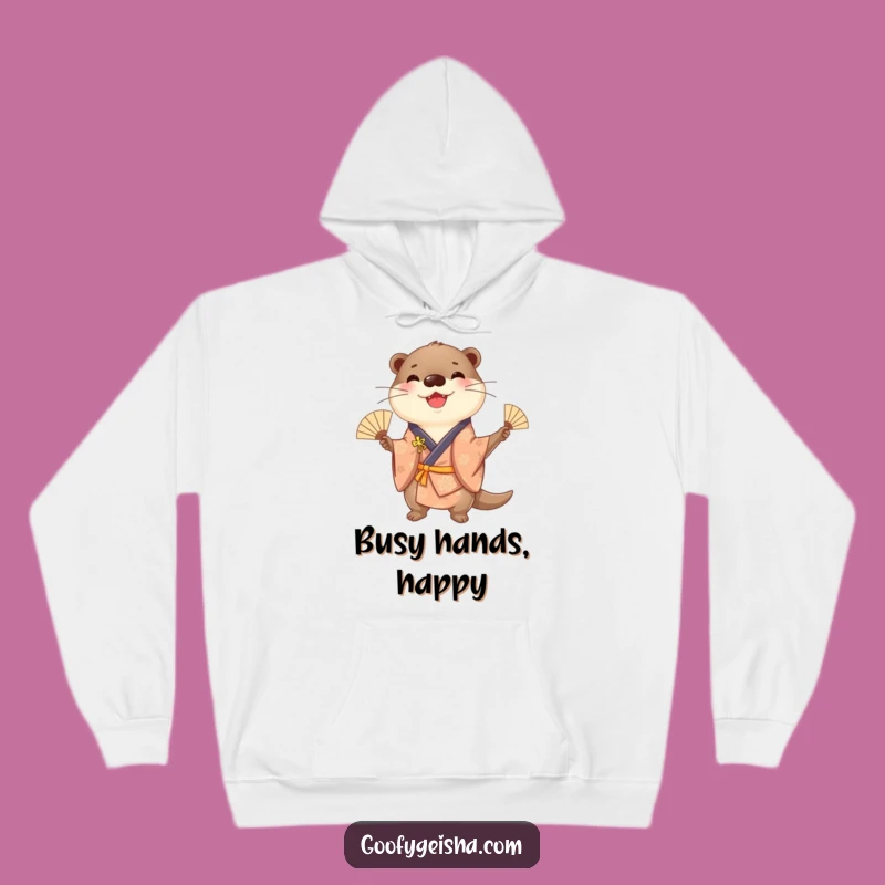 Funny Otter Kimono Hoodie: Cozy Juggling Comfort, Awesome Humorous Gift