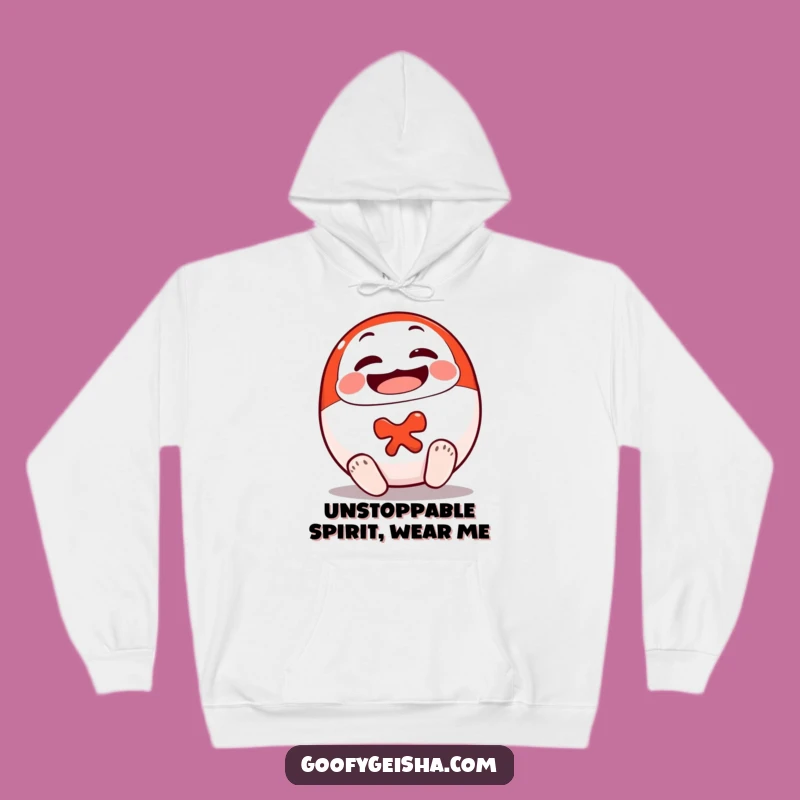 Funny Daruma Doll Hoodie: Cozy Motivation and Cheerful Resilience