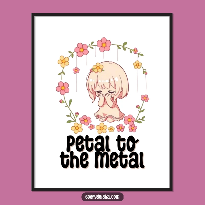 Free Printable Wall Art: Flower Shower Bow Funny Downloadable Decor