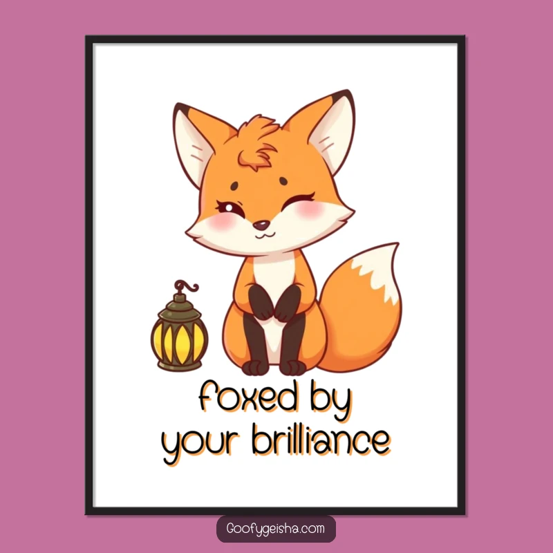 Funny Free Printable Fox Wall Art: Mischievous Glow, Downloadable Decor