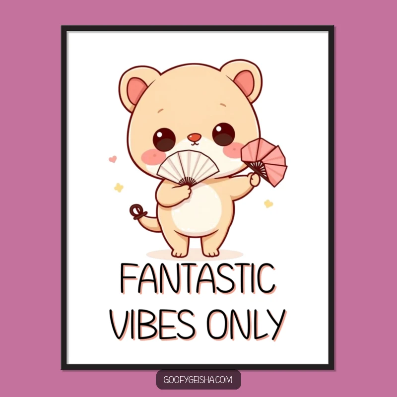 Funny Free Printable Wall Art: Wiggling Fan Character Quirky Downloadable Decor