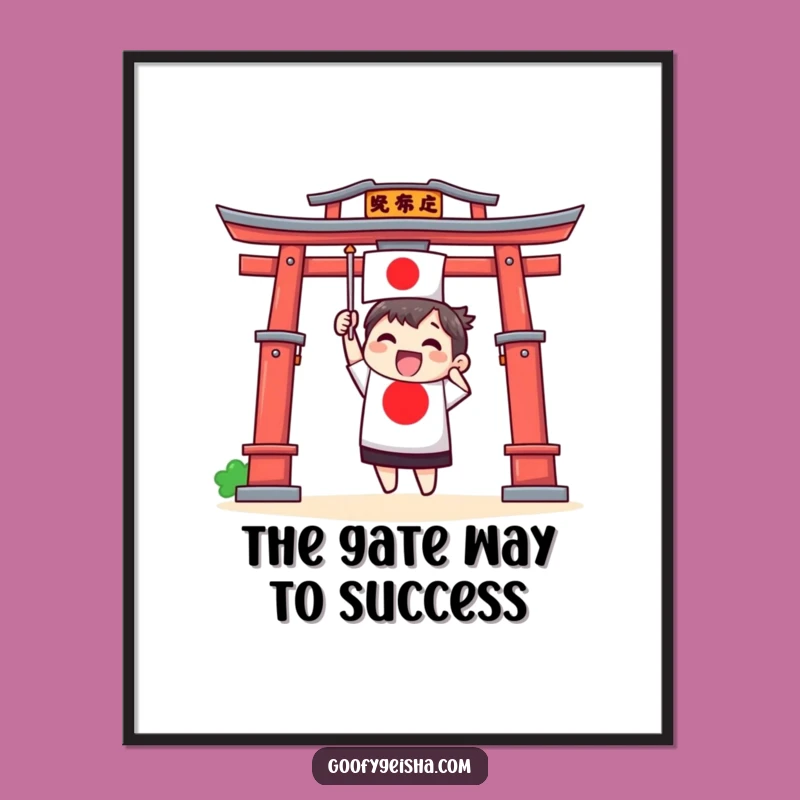 Free Printable Torii Gate Wall Art: Festive Flag Waving Downloadable Decor