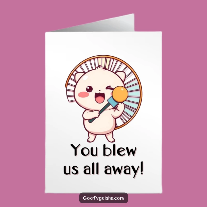 Free Printable Congrats Card: Big Fan Kawaii, Cheerful Downloadable Gift for Wins