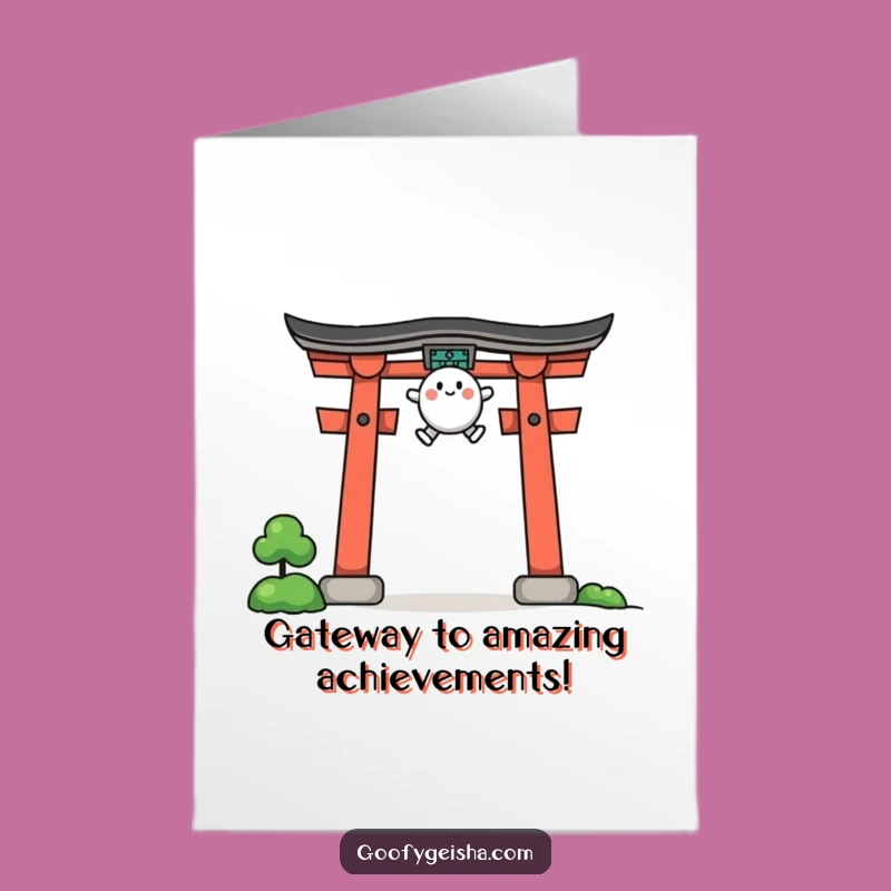 Free Printable Congrats Card: Torii Gate Jump - Achievement Downloadable