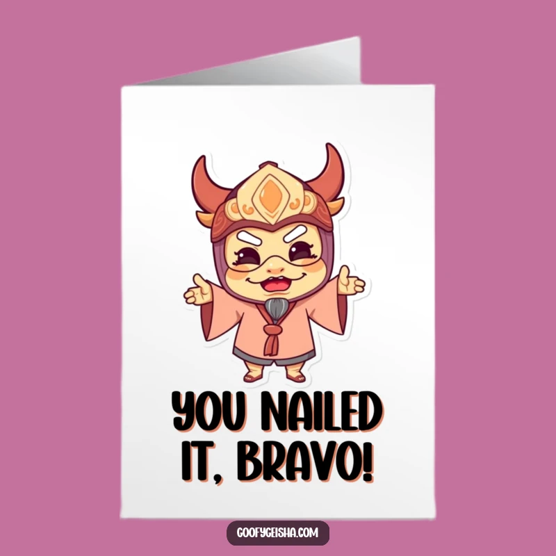 Free Printable Congrats Card: Masked Character Merriment - Funny Downloadable Gift!