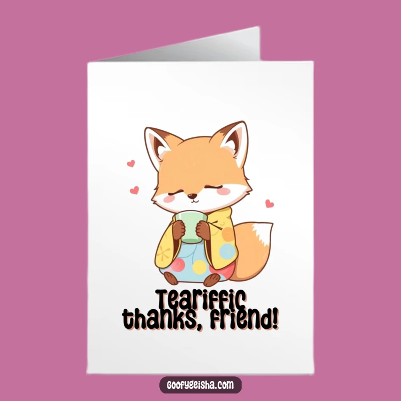 Free Printable Fox Thank You Card - Sleepy Gratitude Downloadable Gift