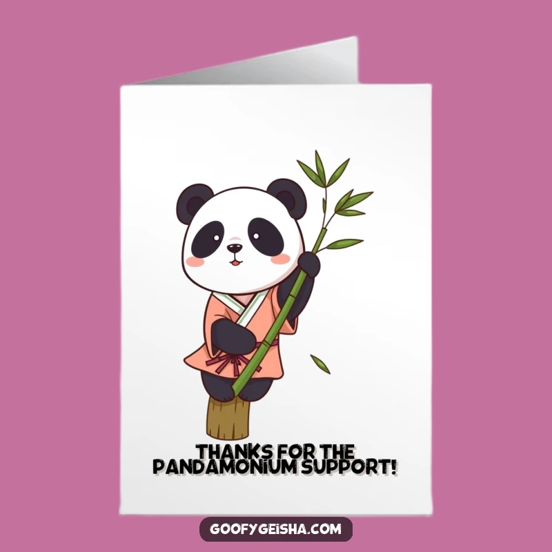 Free Printable Panda Thank You Card - Balancing Act Humor Downloadable Gift