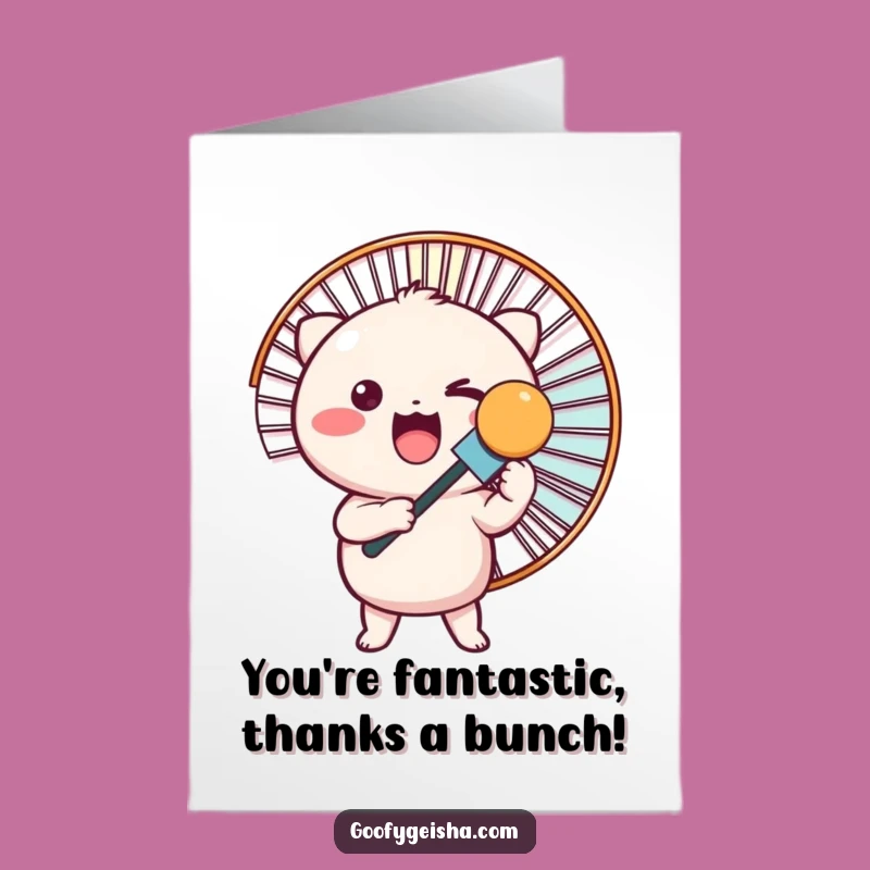 Free Printable Thank You Card: Big Fan Kawaii, Enthusiastic Downloadable Gift