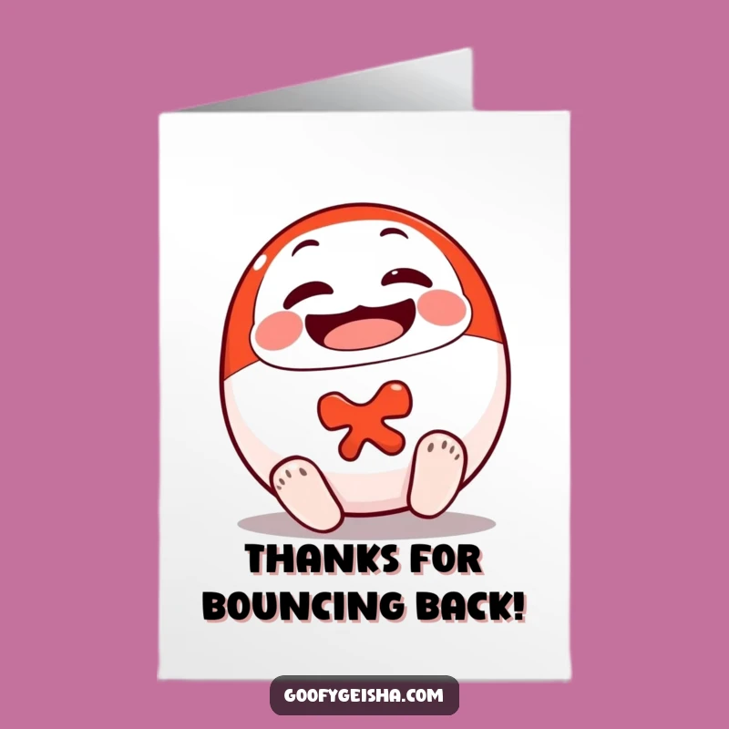 Free Printable Thank You Card: Daruma Thanks, Grateful Downloadable Gift!